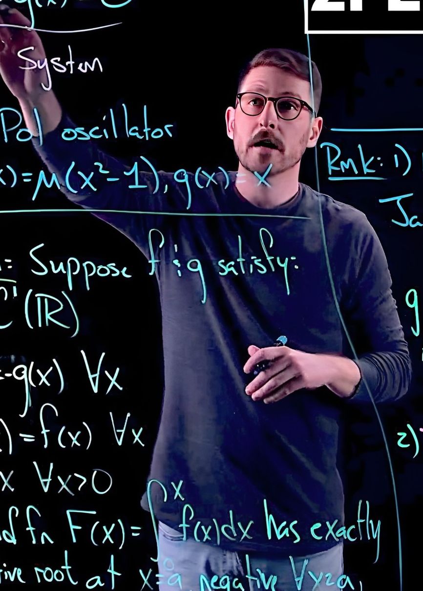 Screenshot of Jason writing on a lightboard for his YouTube channel